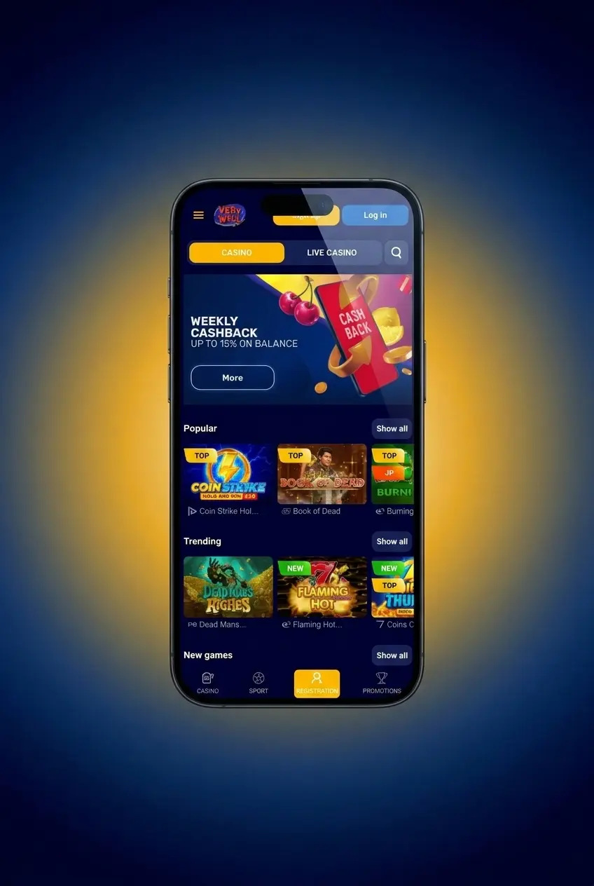 VeryWell APK download guide for Android showing four installation steps including settings, downloads folder, and app launch